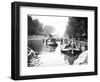 Boats on Regent's Canal, London, C1905-null-Framed Photographic Print