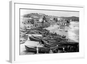 Boats on Shore Along Gold Coast-null-Framed Photographic Print