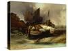 Boats on the Beach, 1840-Luigi Sabatelli-Stretched Canvas