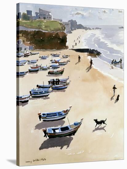 Boats on the Beach, 1986-Lucy Willis-Stretched Canvas