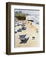 Boats on the Beach, 1986-Lucy Willis-Framed Giclee Print