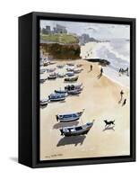 Boats on the Beach, 1986-Lucy Willis-Framed Stretched Canvas