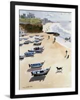 Boats on the Beach, 1986-Lucy Willis-Framed Giclee Print