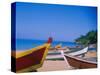 Boats on the Beach, Aguadilla, Puerto Rico-null-Stretched Canvas