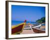 Boats on the Beach, Aguadilla, Puerto Rico-null-Framed Photographic Print