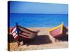 Boats on the Beach, Aguadilla, Puerto Rico-null-Stretched Canvas