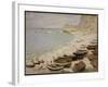 Boats on the Beach at Etretat, 1883-Claude Monet-Framed Giclee Print