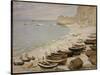 Boats on the Beach at Etretat, 1883-Claude Monet-Stretched Canvas