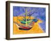 Boats on the Beach of Les-Saintes-Maries, 1888-Vincent van Gogh-Framed Premium Giclee Print