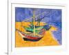 Boats on the Beach of Les-Saintes-Maries, 1888-Vincent van Gogh-Framed Giclee Print