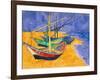 Boats on the Beach of Les-Saintes-Maries, 1888-Vincent van Gogh-Framed Giclee Print