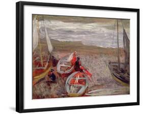 Boats on the Beach, Southwold, 1888-89-Philip Wilson Steer-Framed Giclee Print