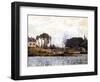 Boats on the Canal, 1873-Alfred Sisley-Framed Giclee Print