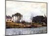 Boats on the Canal, 1873-Alfred Sisley-Mounted Giclee Print