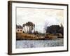 Boats on the Canal, 1873-Alfred Sisley-Framed Giclee Print