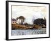 Boats on the Canal, 1873-Alfred Sisley-Framed Giclee Print