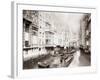 Boats on the Canal, Amsterdam, 1898-James Batkin-Framed Photographic Print