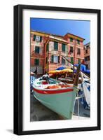 Boats on the Dock, Vernazza, Cinque Terre, Italy-George Oze-Framed Photographic Print