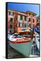 Boats on the Dock, Vernazza, Cinque Terre, Italy-George Oze-Framed Stretched Canvas