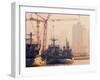 Boats on the Huangpu River, Shanghai, China, Asia-Jochen Schlenker-Framed Photographic Print