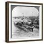 Boats on the Irrawaddy River, Mingun, Burma, 1908-null-Framed Photographic Print