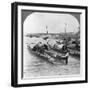 Boats on the Irrawaddy River, Mingun, Burma, 1908-null-Framed Photographic Print