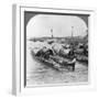 Boats on the Irrawaddy River, Mingun, Burma, 1908-null-Framed Photographic Print