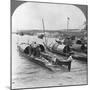 Boats on the Irrawaddy River, Mingun, Burma, 1908-null-Mounted Photographic Print