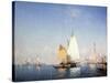 Boats on the Lagoon-Amedee Rosier-Stretched Canvas