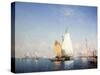 Boats on the Lagoon-Amedee Rosier-Stretched Canvas