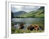 Boats on the Lake, Buttermere, Lake District National Park, Cumbria, England, UK-Roy Rainford-Framed Photographic Print