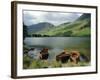 Boats on the Lake, Buttermere, Lake District National Park, Cumbria, England, UK-Roy Rainford-Framed Photographic Print