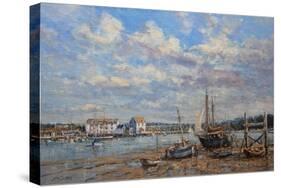 Boats on the Mud - Woodbridge, Suffolk, 2008-John Sutton-Stretched Canvas