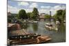 Boats on the River Avon and the Royal Shakespeare Theatre-Stuart Black-Mounted Photographic Print