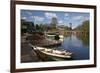 Boats on the River Avon and the Royal Shakespeare Theatre-Stuart Black-Framed Photographic Print