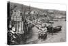 Boats on the River Malecon, Valparaiso, Chile, C1900s-null-Stretched Canvas