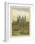 Boats on the River Thames with the Tower of London Beyond-Thomas Crane-Framed Giclee Print