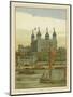 Boats on the River Thames with the Tower of London Beyond-Thomas Crane-Mounted Giclee Print