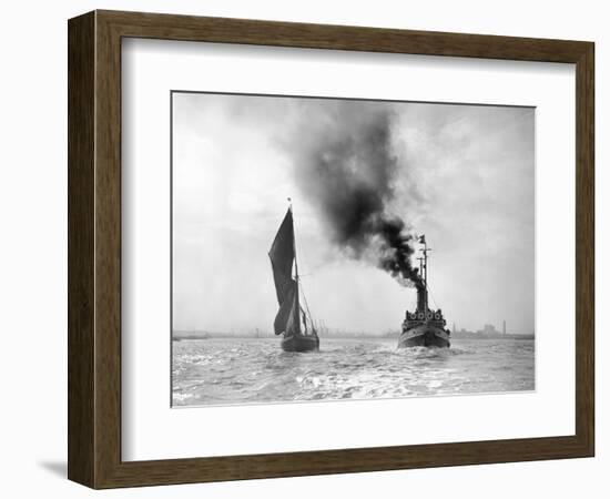 Boats on the River Thames-null-Framed Photographic Print