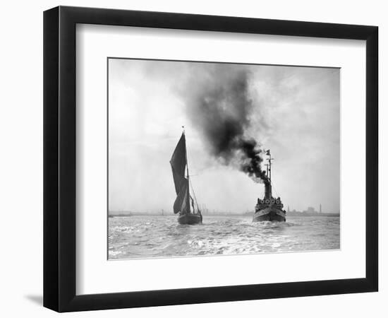 Boats on the River Thames-null-Framed Photographic Print