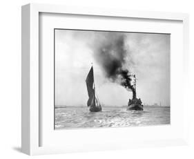 Boats on the River Thames-null-Framed Photographic Print