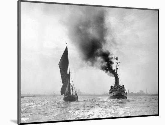 Boats on the River Thames-null-Mounted Photographic Print