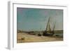 Boats on the Seacoast at Étaples, 1871-Charles Francois Daubigny-Framed Giclee Print