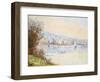 Boats on the Seine; Bateaux Sur La Seine-Albert-Charles Lebourg-Framed Giclee Print
