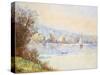 Boats on the Seine; Bateaux Sur La Seine-Albert-Charles Lebourg-Stretched Canvas