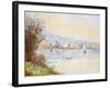 Boats on the Seine; Bateaux Sur La Seine-Albert-Charles Lebourg-Framed Giclee Print