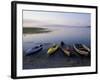 Boats on the Shore of Webb Lake near Mt. Blue State Park, Northern Forest, Maine, USA-Jerry & Marcy Monkman-Framed Photographic Print