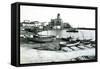 Boats on the Shore-Chris Hellier-Framed Stretched Canvas