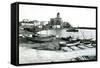 Boats on the Shore-Chris Hellier-Framed Stretched Canvas