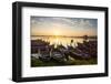 Boats on the Taungthaman Lake Near Amarapura with the U Bein Teak Bridge Behind, Myanmar (Burma)-Alex Robinson-Framed Photographic Print